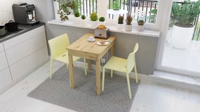 SENDI Étkezőasztal Tölgy Színben. 75x55 cm. Belföldi Raktárról