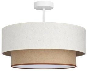 Felületre szerelt csillár NATIA 1xE27/60W/230V fehér/barna