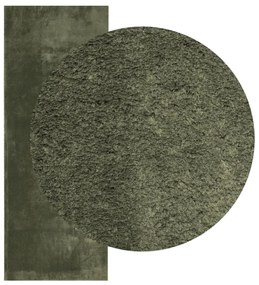 HUARTE erdőzöld rövid szálú puha és mosható szőnyeg 80 x 200 cm