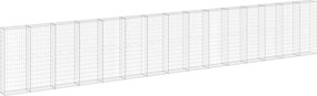 vidaXL horganyzott acél gabion fal fedéllel 900 x 30 x 150 cm