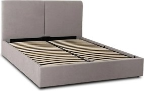 MARSYLIA 160x200-as franciaágy, szürke szövet, ágyneműtartóval