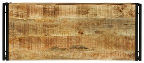 Dohányzóasztal 120x50x38 cm Tömör Rusztikus Mangófa