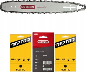 2x Raptor lánc Oregon vezetősín 33cm 13" .0325" 1,5mm K095