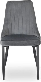 Étkezőszék szürke bársony kárpittal – BARI