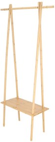 Beltéri bambusz virágtartó állvány, 82 x 28 x 155 cm