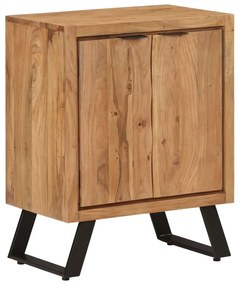 tömör 2 ajtós tömör akácfa tálalószekrény 55x36x72 cm