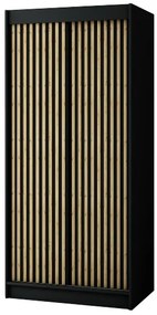 Ruhásszekrény 100 cm Ladonna 1 (matt fekete). 1045680