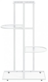 fehér 4 szintes acél virágtartó állvány 43 x 22 x 76 cm