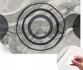 Fotótapéta Fali tapéta Hálószobába és Nappaliba Szürke körök 104x70 cm