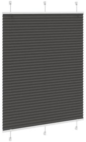 pliszírozott redőny fekete 105x150 cm szövetszélesség 104,4 cm