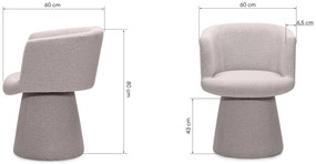 Forgatható design szék YATO, szürke-bézs