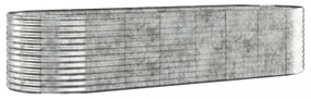 ezüstszínű porszórt acél kerti magaságyás 322x100x68 cm