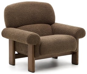 Barna buklé fotel Nema – Kave Home