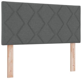 Boxspring Ágy Mattal Sötétszürke 90x190 cm Szövet