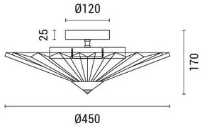 Mennyezeti lámpa FLOAT 5xE14/15W/230V fehér