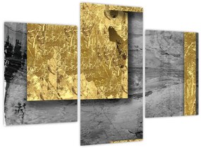 Kép - Arany négyzetek N⁰2 (90x60 cm)