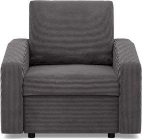 Zeus fotel, döntött kartámasz, kordbársony, bonell töltet, szürke