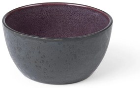 Premium lila-fekete agyagkerámia szervírozó tálka, ø 14 cm - Bitz