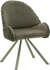 Zöld kárpitozott karfás étkezőfotel szett 2 db-os Stockholm – Mauro Ferretti