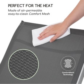 Blumfeldt Beverly Wood, kerti napozóágy, hintaszék, alumínium, szürke