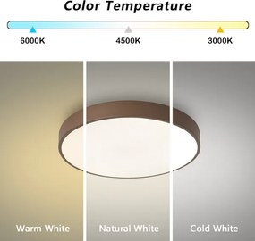 Brilagi - POOL LED mennyezeti lámpatest 36W/230V 3000/4000/6000K 30 cm barna