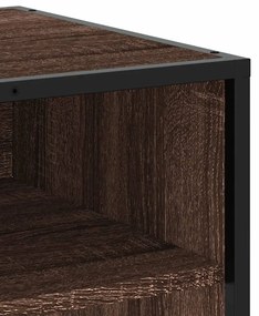 barna tölgy színű szerelt fa és fém TV-szekrény 91x40x46 cm