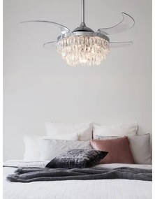 FANAWAY 212923 - LED mennyezeti ventilátor VEIL 6xE14/4,5W/230V króm + DO