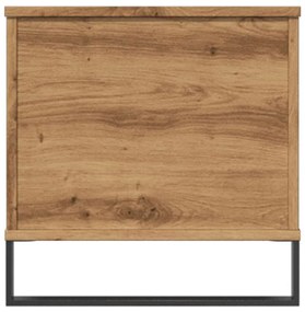 kézműves tölgy színű szerelt fa dohányzóasztal 90x44,5x45 cm