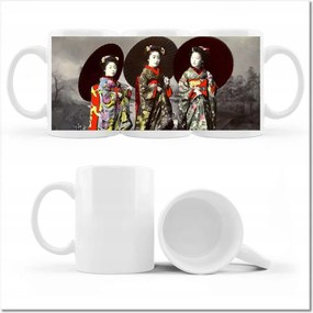 Fotó bögre Japánok kimonókban