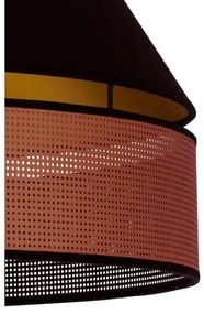 Duolla - Csillár zsinóron COPPER SHINY 1xE27/15W/230V átm. 60 cm fekete/réz