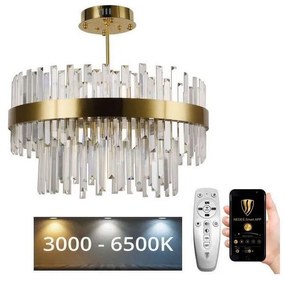 NEDES LED Dimmelhető csillár rúdon LED/80W/230V 3000-6500K arany + távirányítás ND3526