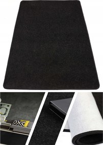 Egyszínű Fekete Szőnyeg Diamond Nappaliba 65x120cm