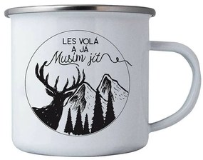 Bohemia Gifts Fém bögrés pohár - Az erdő hív, 350ml