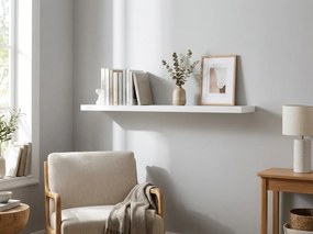 Fali polc SHELORA 120x23,5 cm, fehér