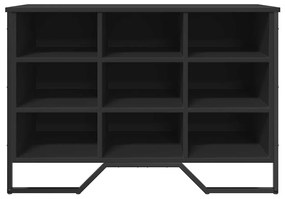 fekete szerelt fa cipőszekrény 90 x 38 x 61,5 cm