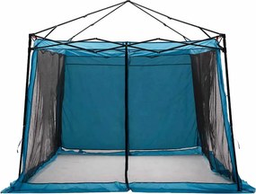 vidaXL Belső sátor tetővel tárolóval Kék 303 x 303 x 196 cm taft