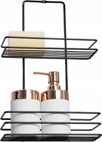 Fekete Fürdőszobai Drót Modern Loft Drót Polc 2 Szint Minőség