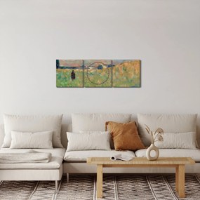 Kép - Georges Seurat, A Summer Landscape, reprodukciók (órával) (90x30 cm)