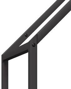 fekete hidegen hengerelt acél tűzifatároló 40x25x120 cm