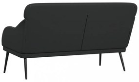 fekete műbőr pad 110 x 76 x 80 cm
