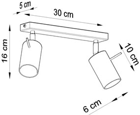 Sollux SL.0728 - Spotlámpa RING 2xGU10/10W/230V