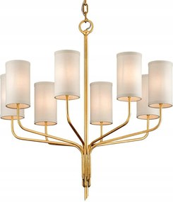 Hudson Valley függeszték Juniper fém/textil arany/fehér E14 8x40W F616