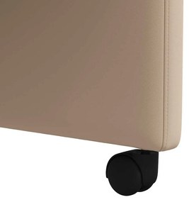 vidaXL Kerekes Étkező Székek 2 pcs Cappuccino 58 x 65 x 98 cm Műbőr