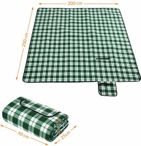 Piknik takaró, strand takaró, 2x2 m, kockás