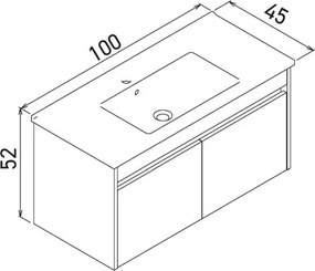 Arno mosdószekrény, 100 cm – TR785PNC1117