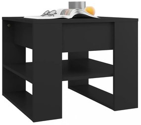 fekete szerelt fa dohányzóasztal 55,5 x 55 x 45 cm