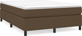 vidaXL sötétbarna szövet rugós ágy matraccal 140 x 190 cm