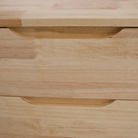 Éjjeliszekrény, masszív fa, természetes, BRUNI