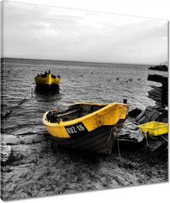 Vászonkép 50x50 Csónakok a balti tengerparton