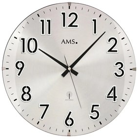 Rádióvezérelt dizájn óra AMS 5973 ezüst